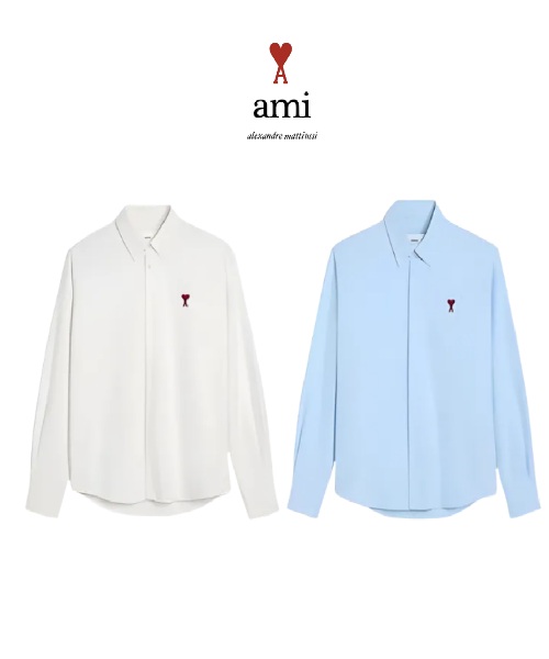 [병행수입][아미] 스몰로고 옥스포드 셔츠_화이트 S